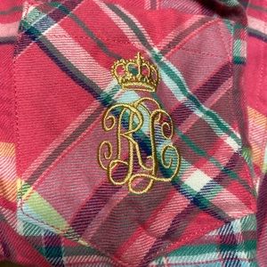 Ralph Lauren Pink Plaid 2 pc pajama set XL
